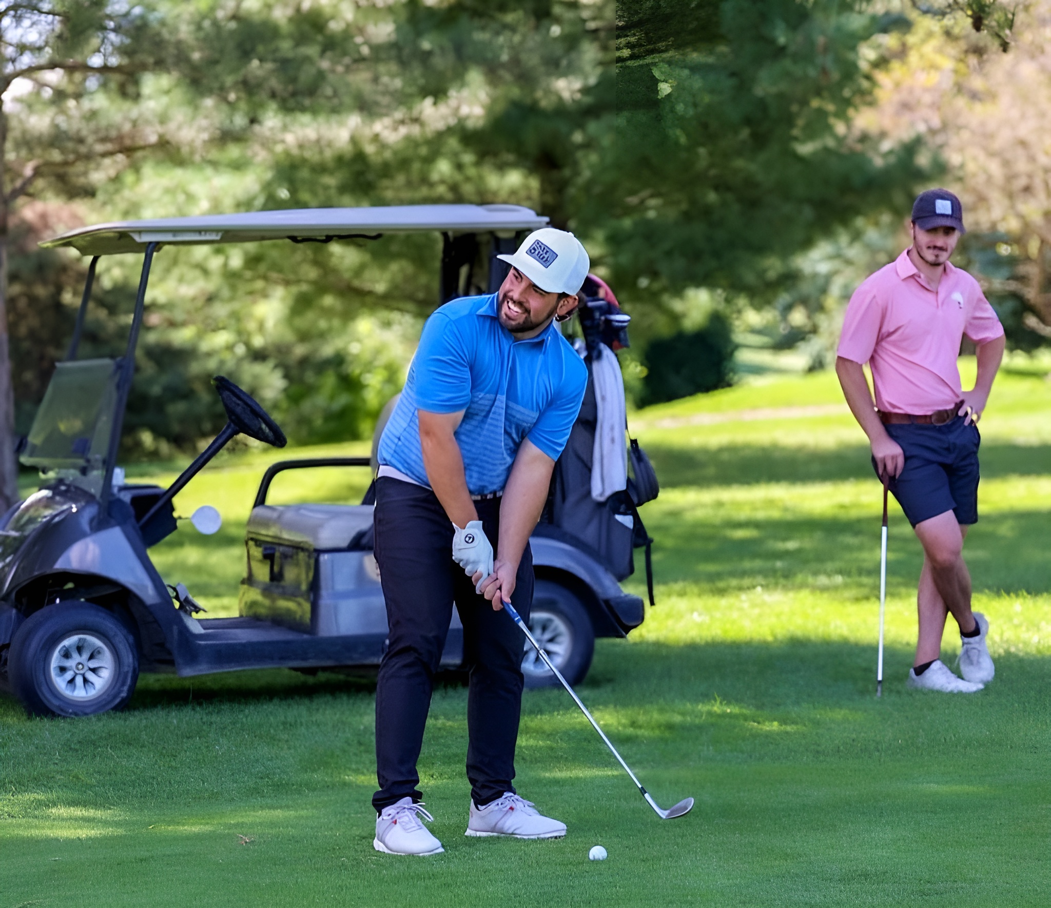 friends golfing