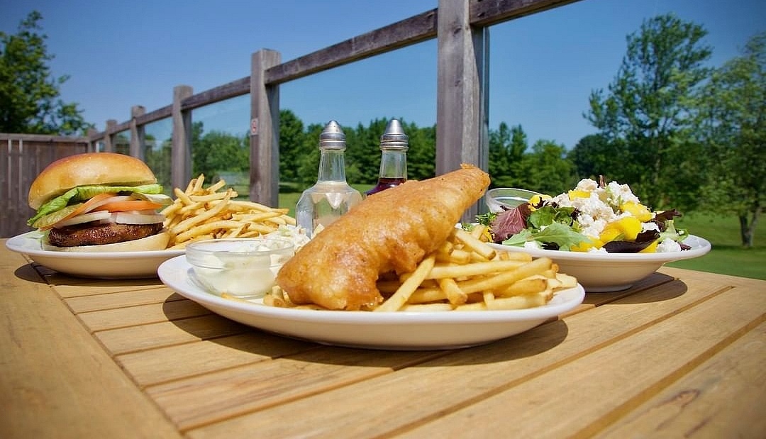 golf shirts on a rack